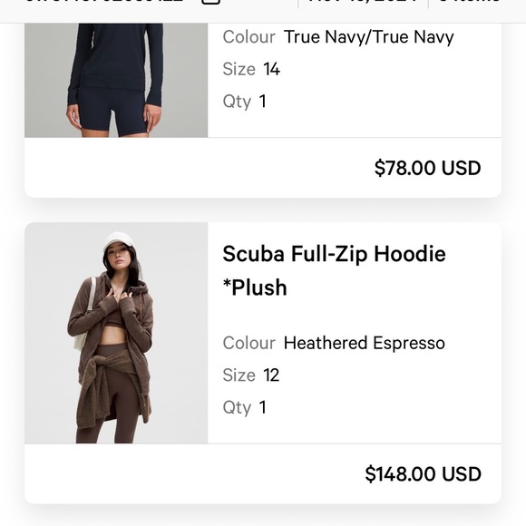 Lululemon Heathered Espresso Plush Scuba Zip-Up Hoodie size 12 - Picture 11 of 11